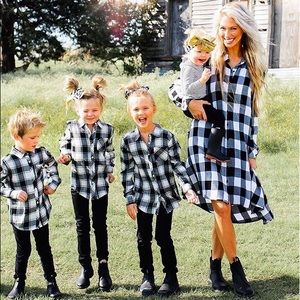 Black buffalo hi lo dress